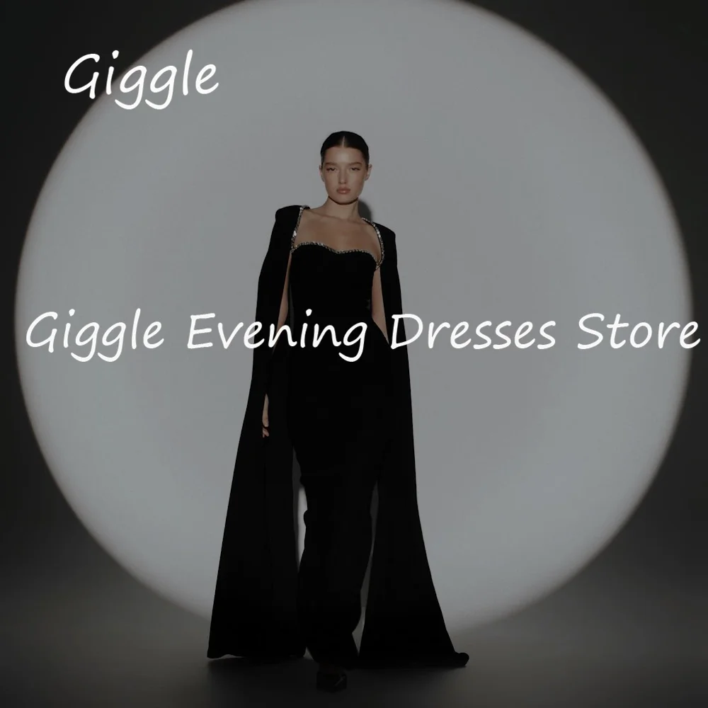 

Giggle Crepe Mermaid Square Neck Formal Elegant Prom Gown Floor Length luxury Evening Pretty Party Dresses for Women 2023