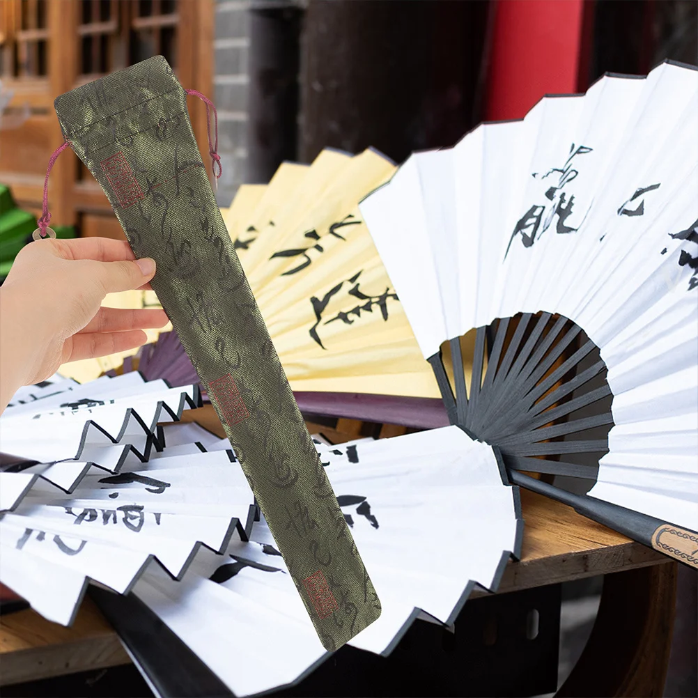 

4pcs Folding Hand Fan Bag Chinese Style Vintage Portable Storage Pouch For Handheld Fan Wedding Party Spring Festival Gift Bags