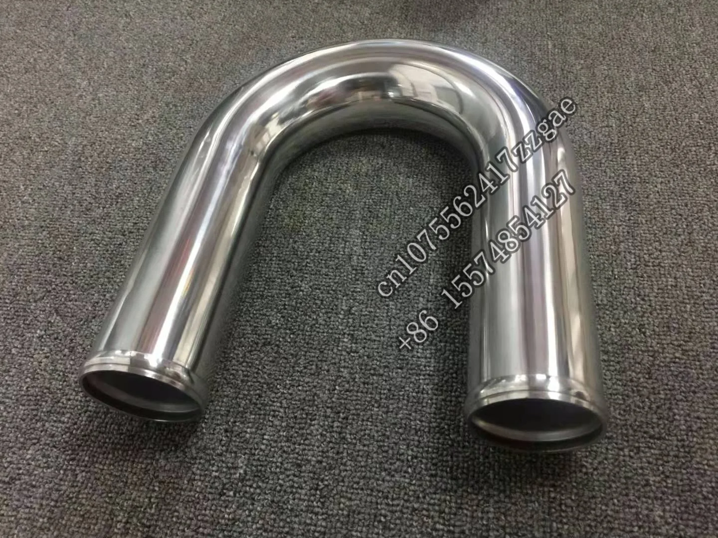 Universal 3inch 180 Degree Bends Aluminum Pipe 600mm Exhaust Pipe Customized Tube