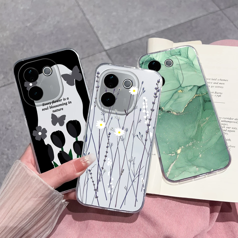 For iQOO Z9S Pro Vivo T3 Pro Phone Case Creative Multiple Patterns Back Cover For Vivo T3Pro Soft TPU Clear Anti Drop Funda Capa