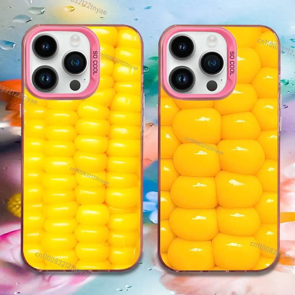 

cute novelty corn Phone Case For iPhone 17,16,15,14,13,12,11,Mini,Pro,E,MAX Pink Candy Matte Shockproof Cover
