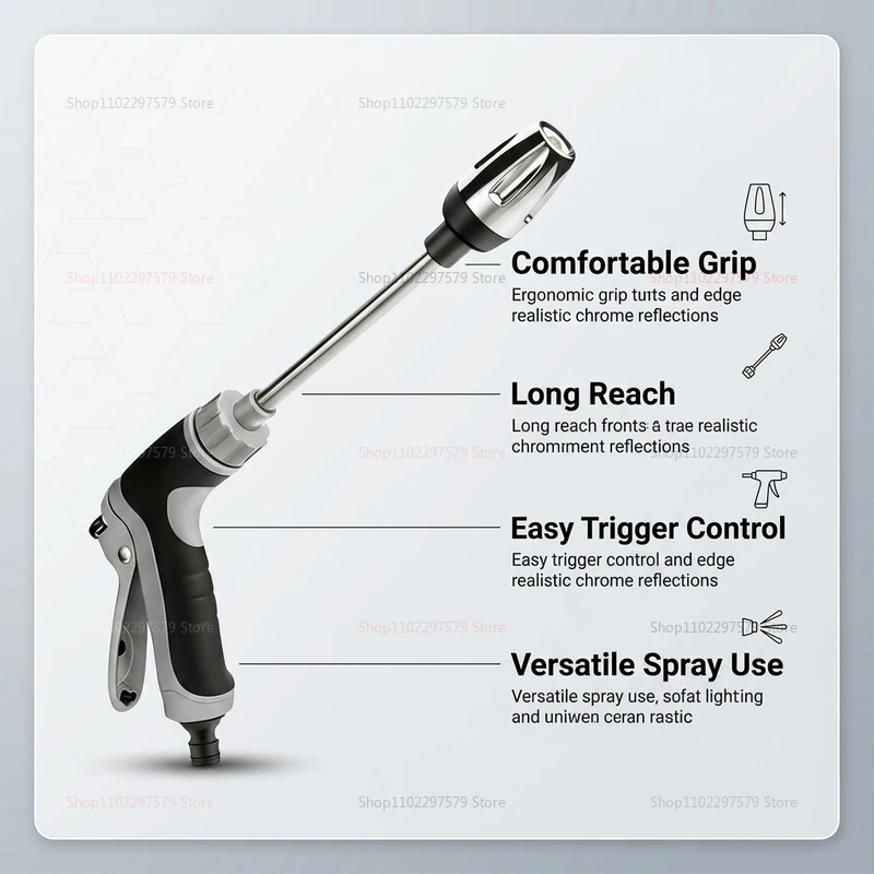 1PCS Car Wash High Pressure Water Gun Spray Nozzle Car Washers For Auto Home Garden Portable Washer Car Cleaning Accessories