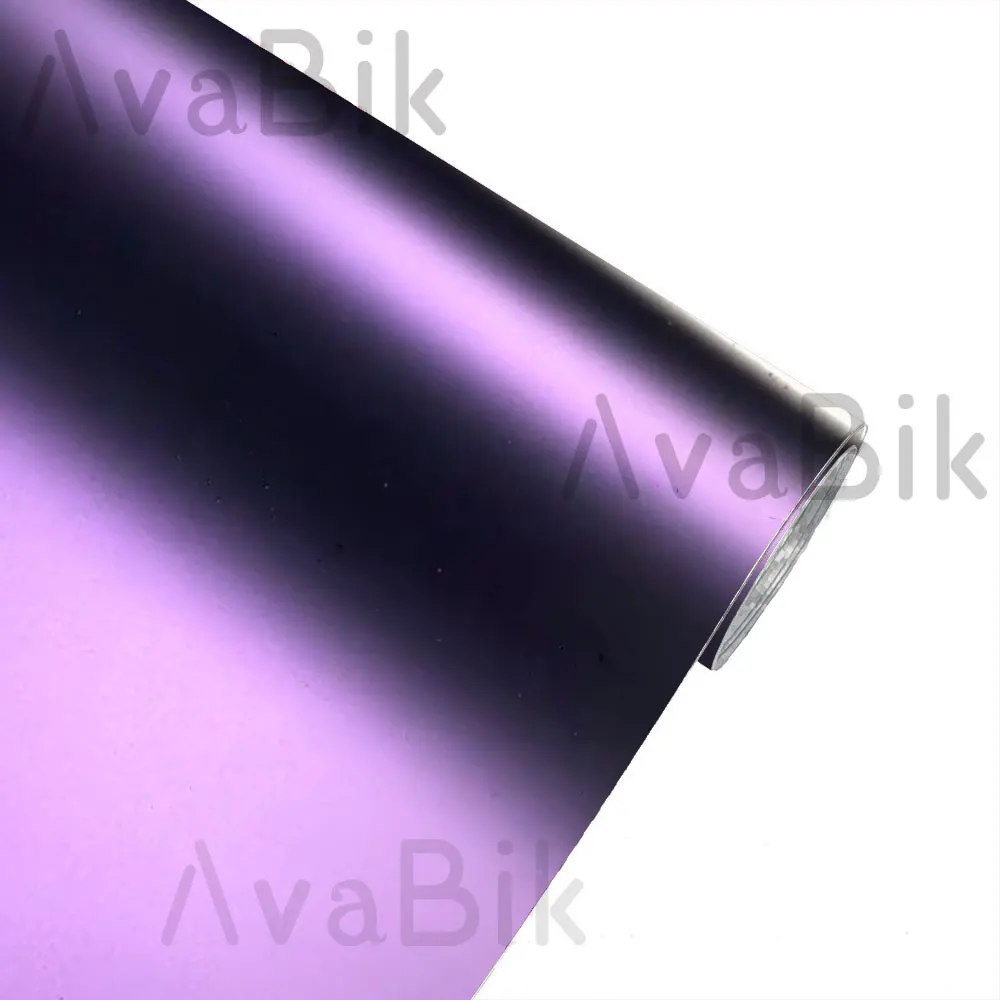 Car Body Sticker Matte Ghost Black Purple Metallic Vinyl Wrap Film With Air Release Self Adhesive Car Motorcycle Bicycle Sticker