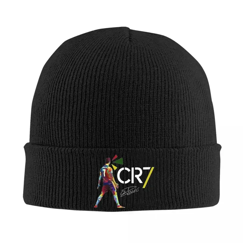 Cristiano's Beanie Hats signed Ronaldoed Caps Adult Unisex Outdoor Sport Knitted Hat Autumn Winter Graphic Warm Soft Beanie Hat