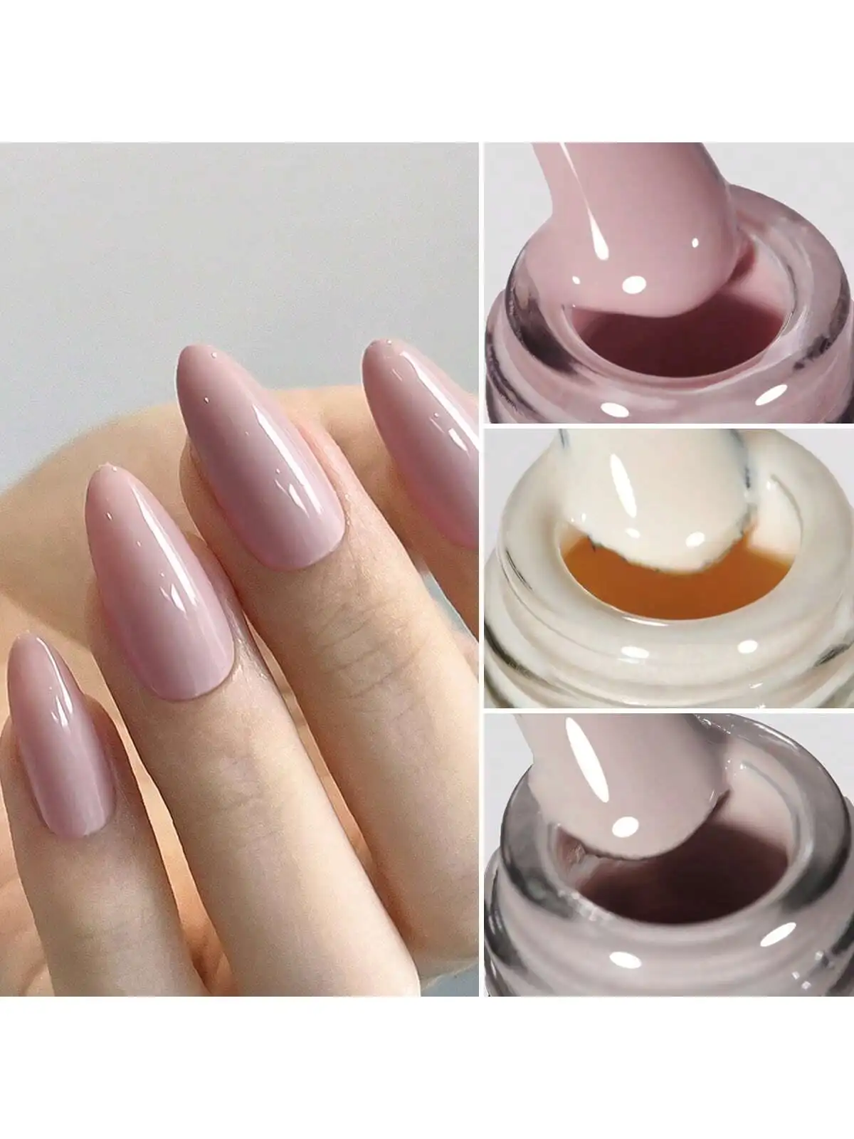 XEIJAYI 6종 핑크 누드 블루 네일 젤 폴리쉬 세트, 세미 퍼머넌트 네일 아트, UV LED 네일 살롱, DIY 네일 살롱 젤