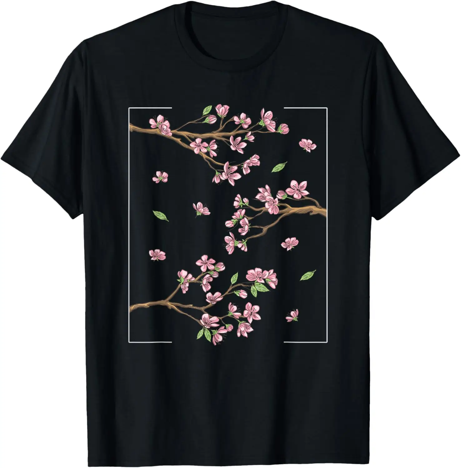 Japanese Style Cherry Blossom Tree Japan Sakura Men Women T-Shirt 100% Cotton Trendy Y2K Short-Sleeve Tee-Soft, Quick-Drying,