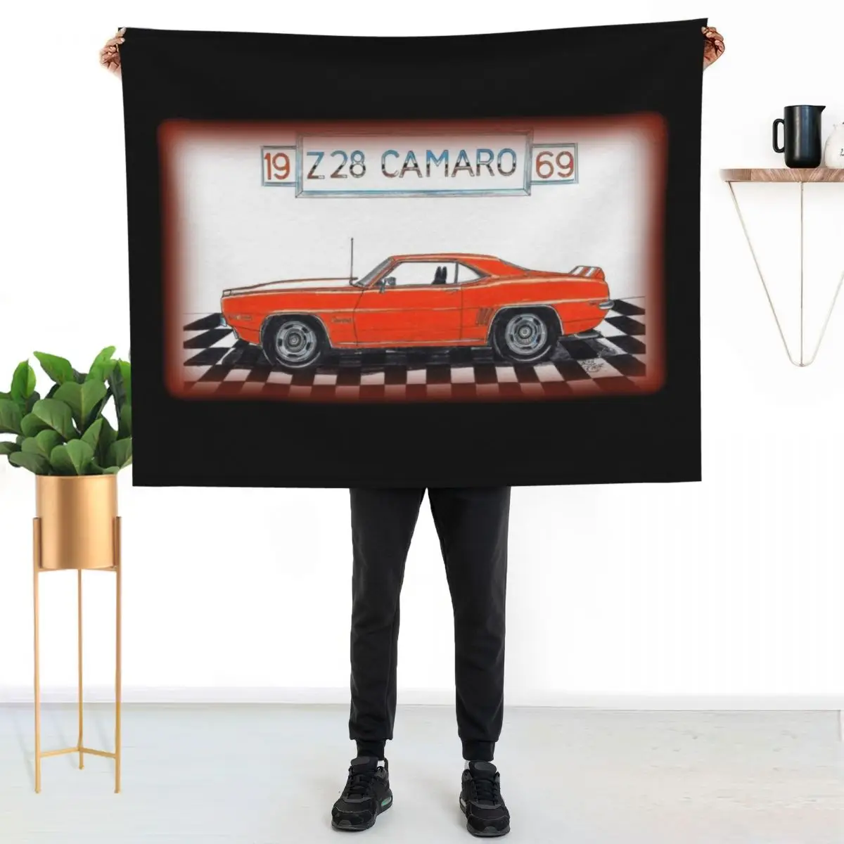 

Muscle Cars // 19 Z28 69 Camaro Throw Blanket Warm Flannel Blanket for Couch Chair Bedroom