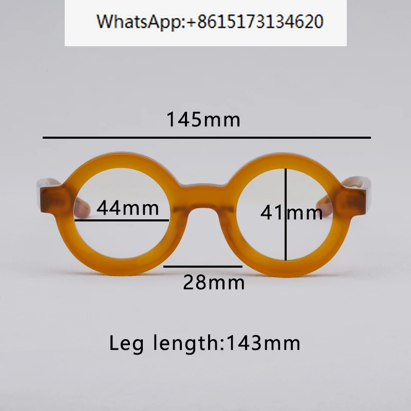 Japanese Round Acetate Original Glasses Frames High Quality Men Myopia Classical Eyeglasses Women Prescription Eyewear 244