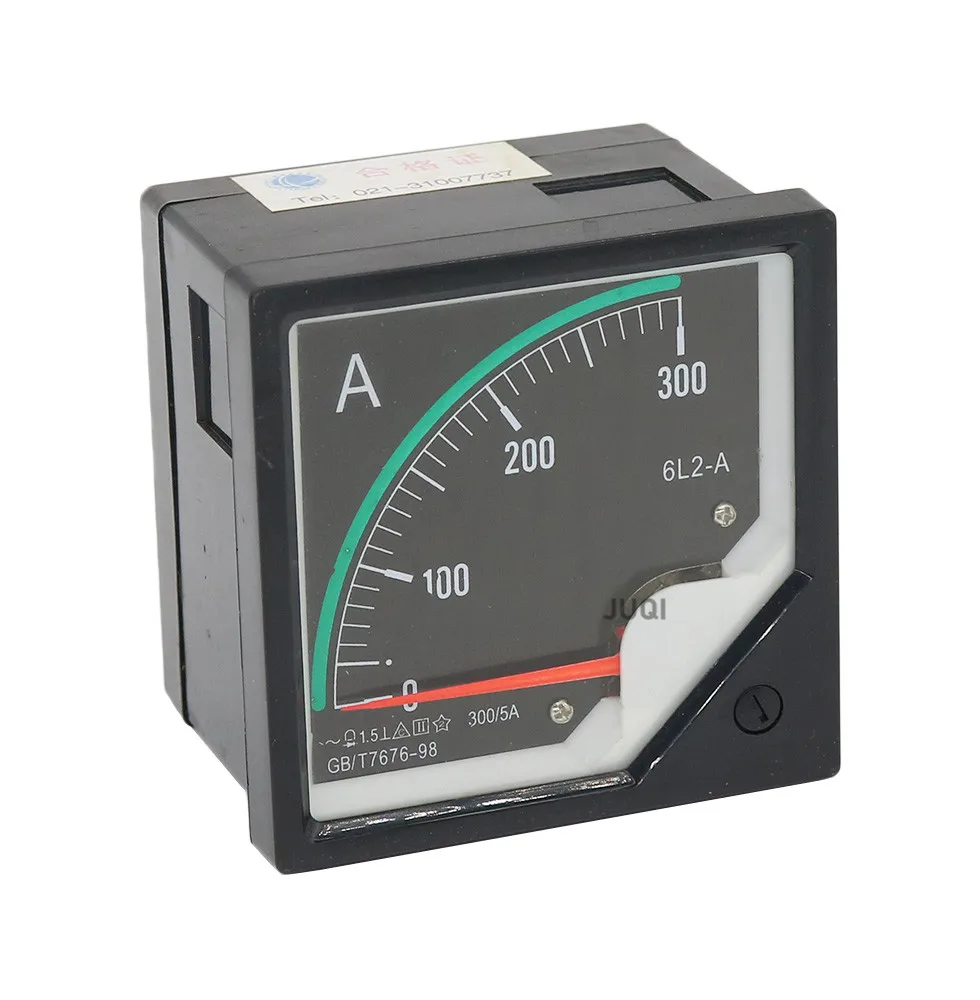 NEW 1PCS 6L2-A 50A 75A 100A 150A 200A 250A 300A  Analog Meter Panel AMP Current Ammeter Gauge Pointer Ammeter 80*80MM