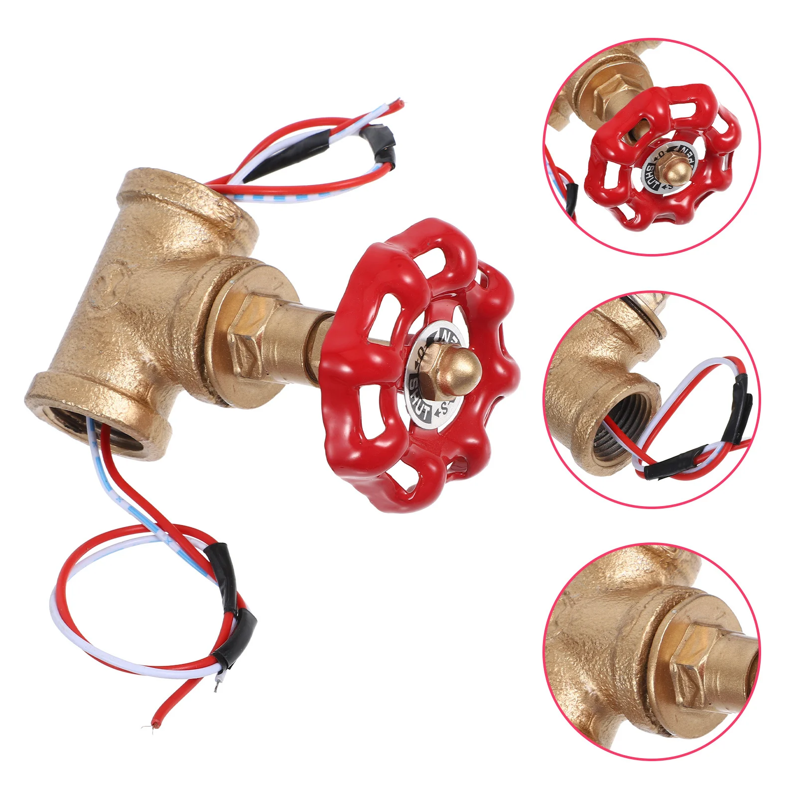 

Vintage Steampunk Light Switch Iron Valve For Table Lamp Home Shop Bathroom G1/2 Wiring Red White Wire Industrial