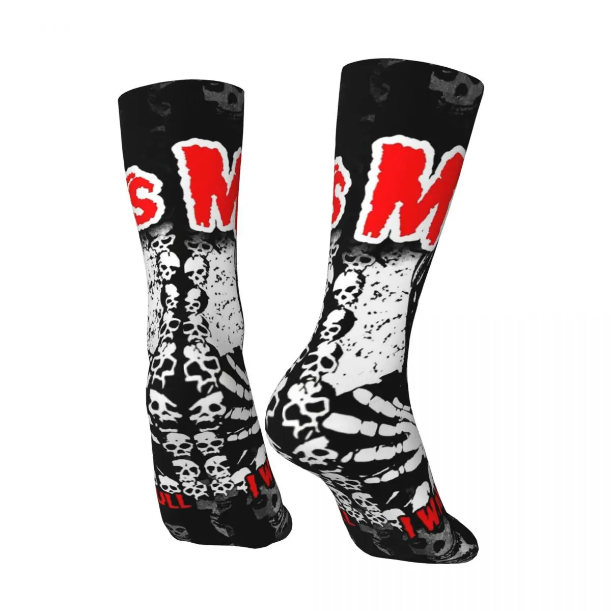 Funny Misfits Punk Rock Band Socks Winter Stockings Leisure Women Men Breathable Socks Printed Outdoor Sports Anti Sweat Socks