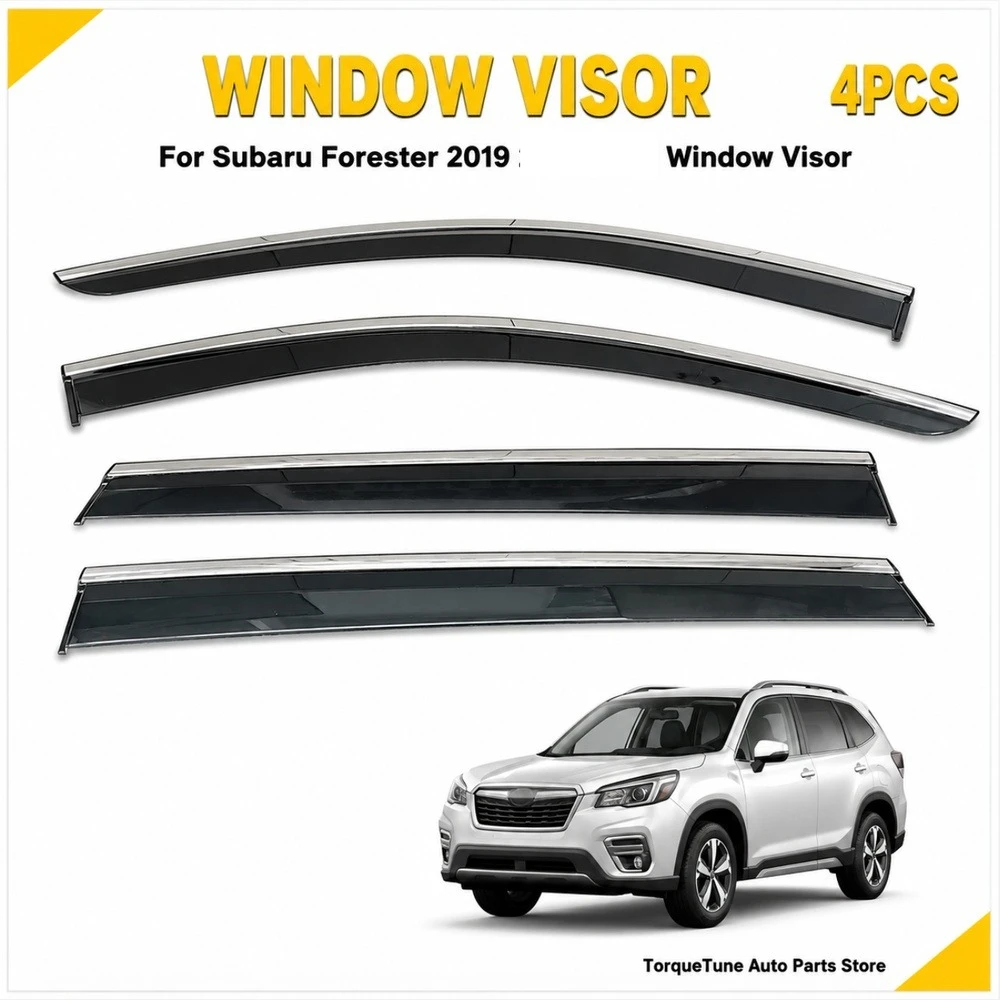 Car Door Visor Premium Direct Fit Easy Installation Wind Shield Deflectors Rain Sun Guard For Subaru Forester 2019