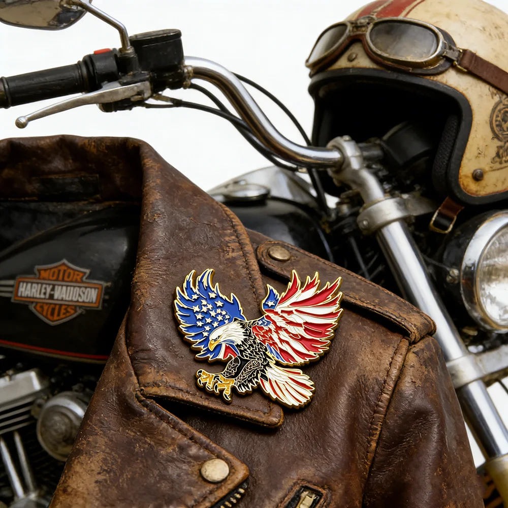 Weißkopfseeadler Amerikanische Flagge Emaille-Brosche USA Patriot Unabhängigkeitstag Feier Anstecknadel Nationaler Stolz Abzeichen Schmuck Geschenk – Detail 10