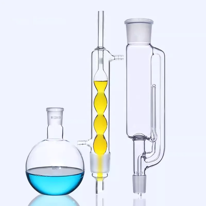 1000ml Soxhlet extractor glass spherical fat extractor complete set of laboratory extraction device extractor improved extractor