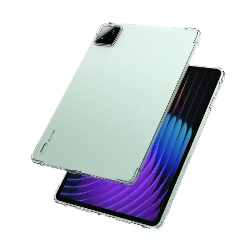Airbags macio tpu para xiaomi pad 7 caso transparente silicone volta tablet capa para xiaomi pad 7 pro mi pad 7 pro caso 11.2 polegada