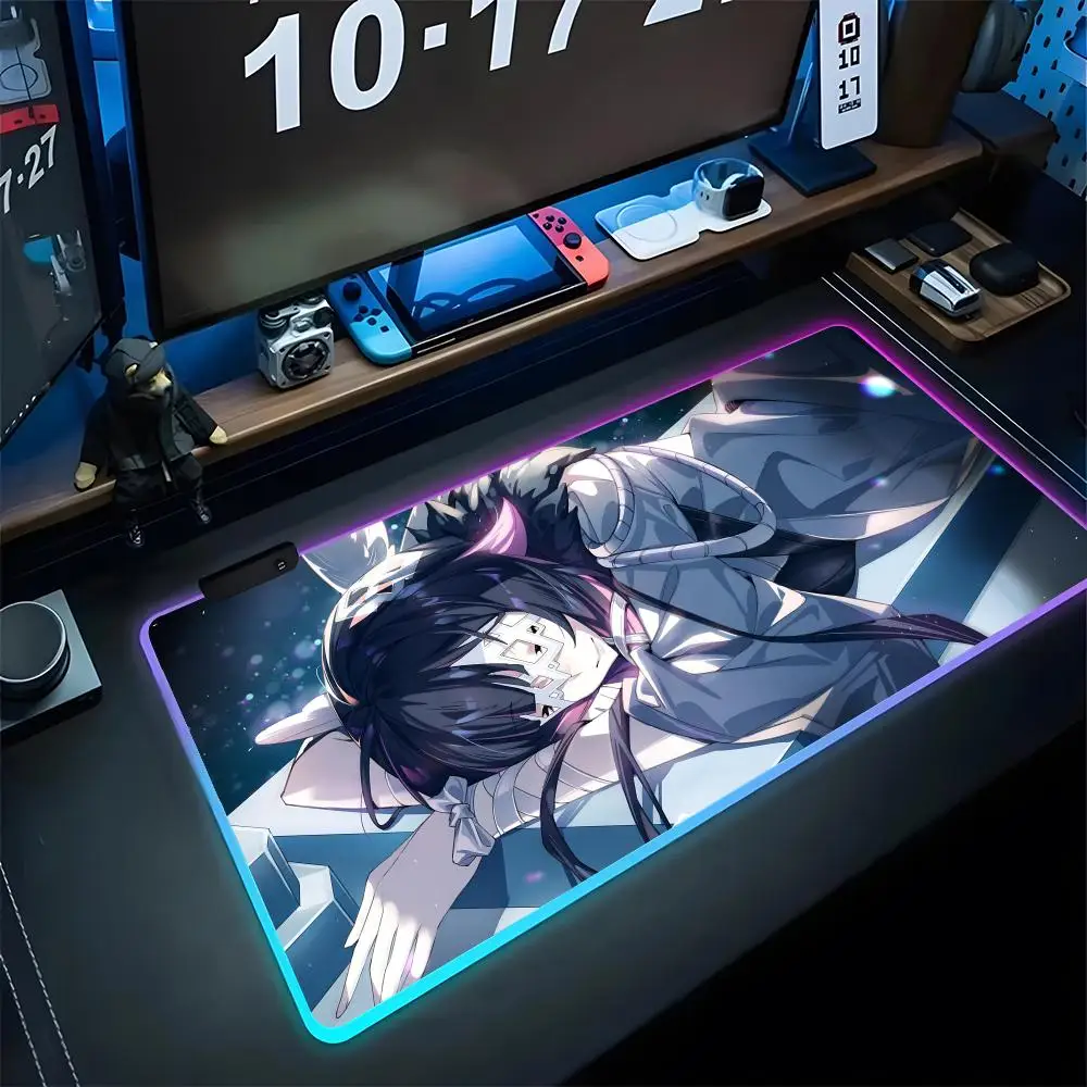 

Columbina Genshin Impact Mouse Cool Pad Gaming Rgb Mousepad Backlit Keyboard Gamer Girl Xxl Laptop Mat Table Pads Deskpad