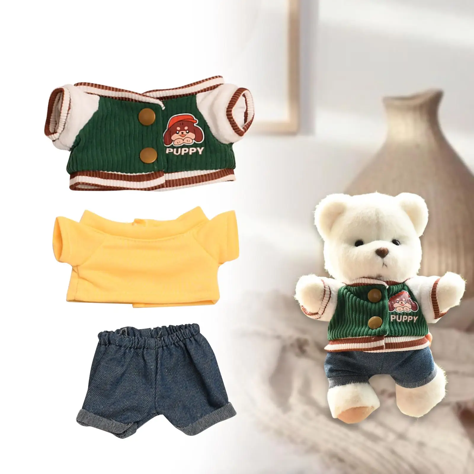 

Doll Clothes Doll Decoration Adorable Doll Dress up for 20cm Bear Doll Decor