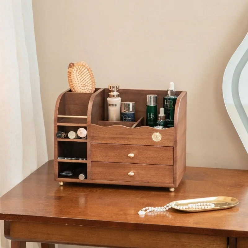 Solid Wood 3 Layer Storage Holders Simple Modern Storage Holders Desktop Decorative Storage Rack Indoor Home Organization