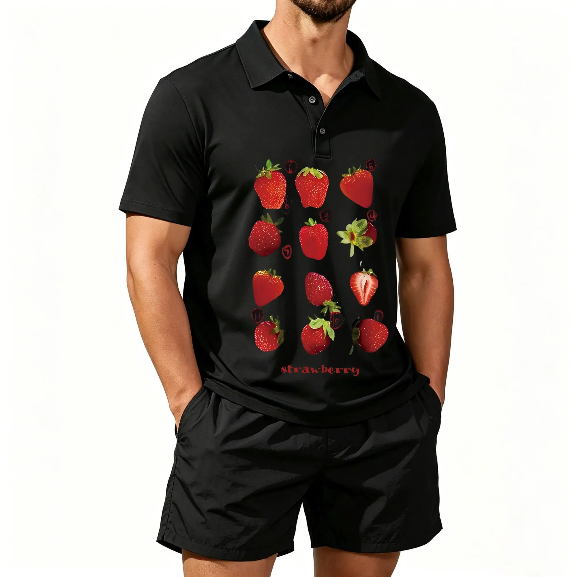 Conjunto de Polo de Manga Corta para Hombre, Estampado: Calavera de Azúcar de la Suerte del Día de San Patricio, Adecuado para Uso Diario y Actividades al Aire Libre, Tela Suave y Transpirable, Lavable a Máquina