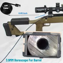 HD 3.9MM Lens Rifle Endoscope Camera Visual Barrel Inspection Tool,Fits .15 Caliber & Larger Hunting Gun Barrel Scope