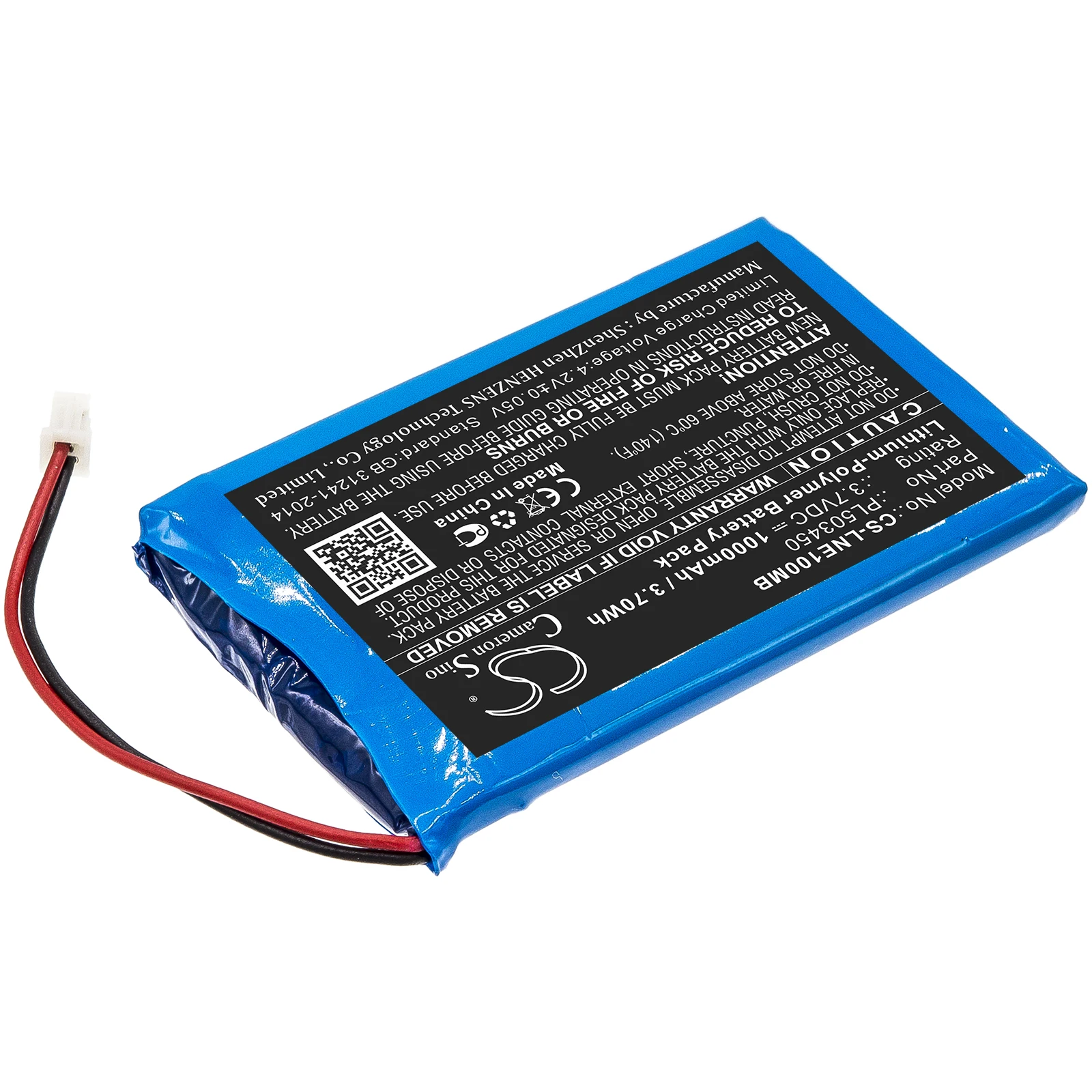 Li-Polymer BabyPhone Battery for Luvion,3.7v,1000mAh,Grand Elite,Grand Elite Baby Monitor,PL503450 image 4