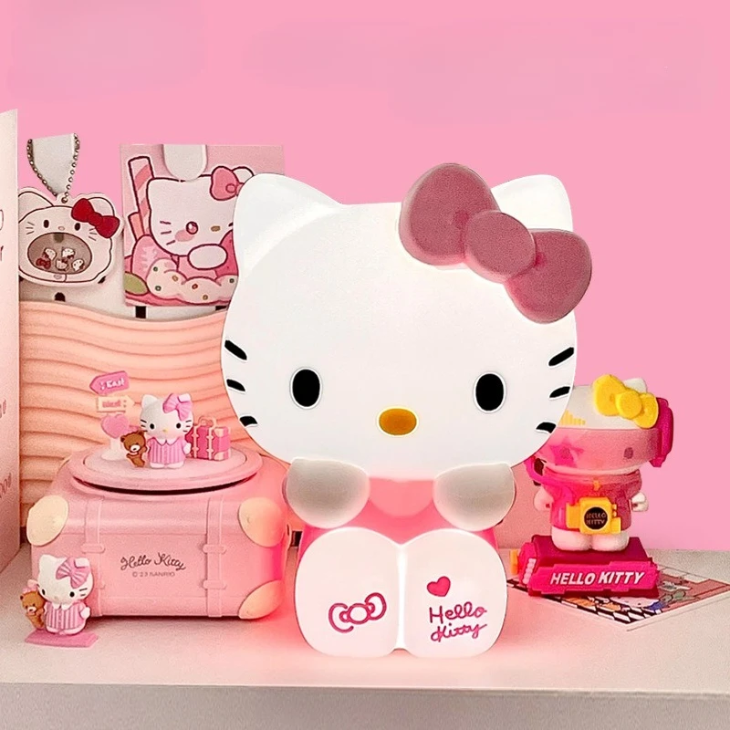 

Kawaii Miniso Sanrio Hello Kitty Night Light Ambient Light Birthday Holiday Gift Girl Cartoon Pat Light Home Bedroom Decoration