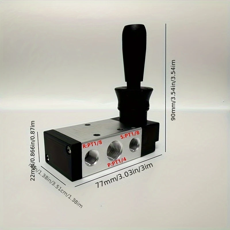 Heavy Duty Manual Pneumatic Valve4H210-08Kit，Includes accessories and adhesive tape - 4Ventilation Flow Control（Open/off/Reverse
