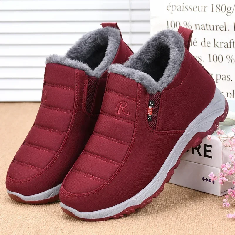 Winter Men\'s Cotton Shoes Couples Short Boots Snow Boots Thickened Warm Sneakers timberland boots for men mens snow boots