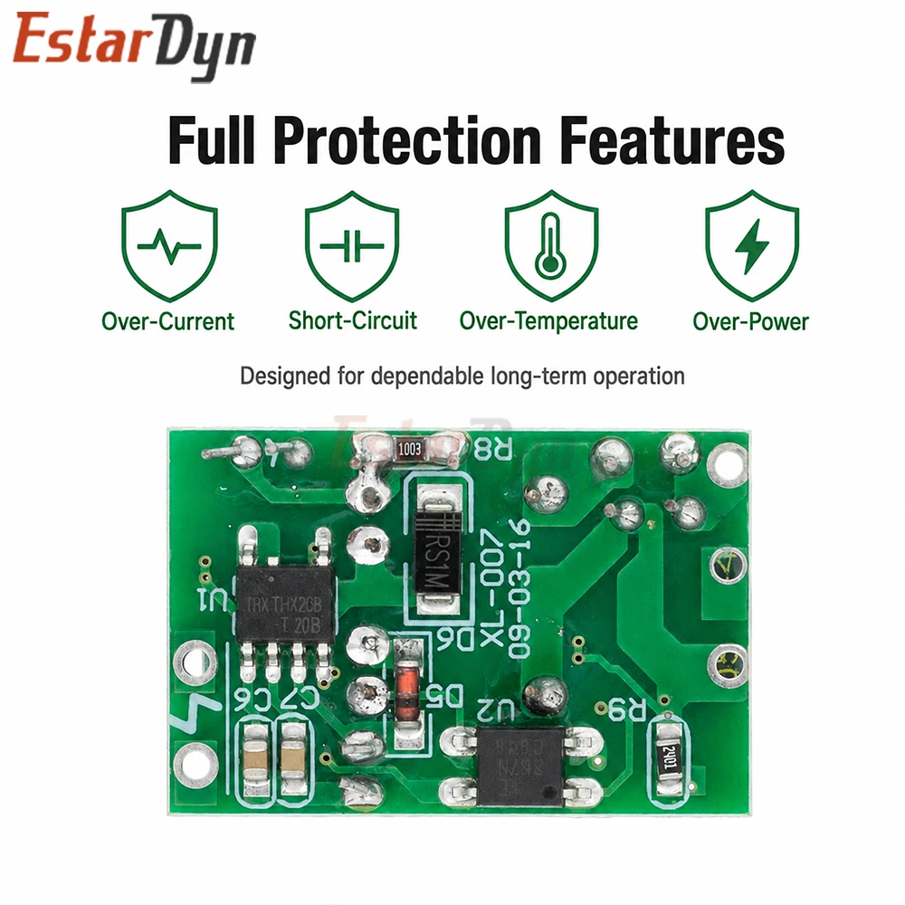 Estardyn Isolated AC-DC Power Module 220V to 5V 700mA 3.5W Step Down Converter for Smart Home IoT DIY
