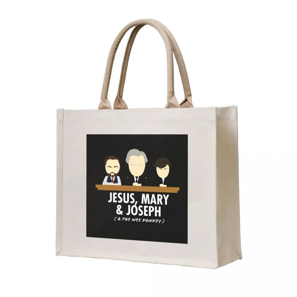 

Jesus, Mary, Joseph & the Wee Donkey Tote Bag shopper bag woman Beach bag Portable shopping Reusable bags