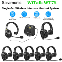 Saramonic Witalk WT7S Full Duplex Wireless Intercom Headset System Marine Communication Headset Boat Coaches Teamwork Microphone