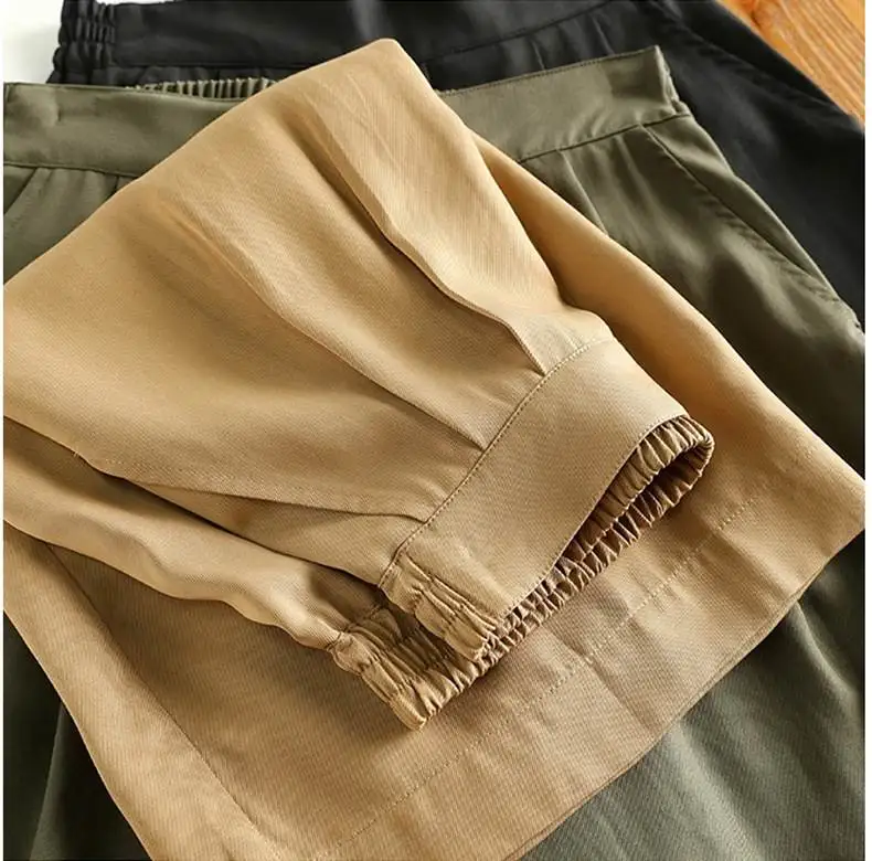 Verão 2023 tamanho grande casual orts calças para mulheres plus size confortável faionable roupas tamanhos grandes