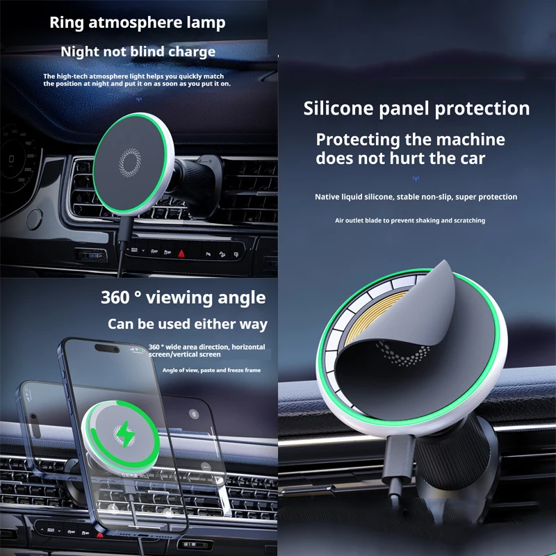 Made to measure For Nissan Qashqai J11 2016-2021 2022 2023 Phone Holder Car Magnetic Phone Mount Smart Sensing Wireless Charging