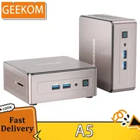 GEEKOM A5 Mini PC, AMD Ryzen 7 5825U 8 Cores Max 4.5GHz, 16GB RAM 512GB SSD, WiFi 6 Bluetooth 5.2, 3*USB 3.2 Type-A, 1*USB 2.0