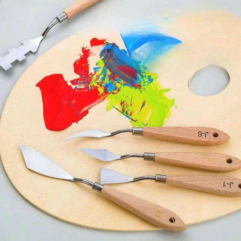 Art Oil Painting Knife Texture Knife Art Palette Knife Special-shaped Scraper Oil Painting Acrylic Paint Tool for Art Students