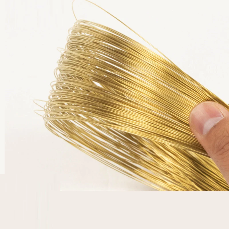 50cm 0.8-8.5mm H62 Brass Wire Solid Brass Rod Bare Copper Round Wire for Electronics Craft Modeling Industrial Parts