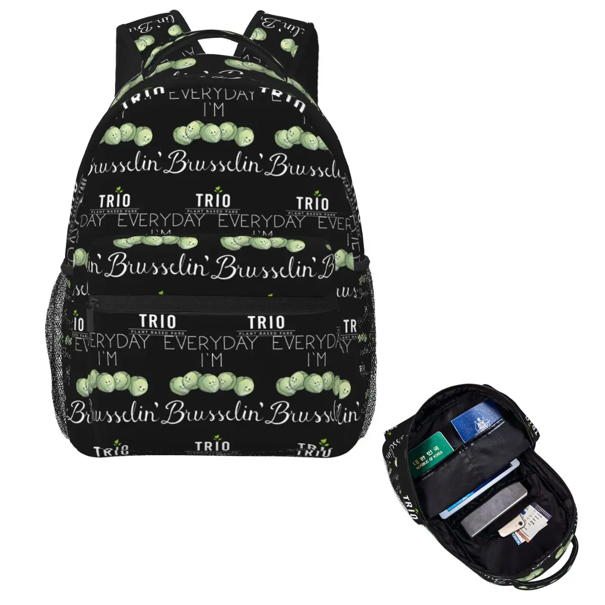 

Everyday I am Brusselin Classic Student Backpack School Bag Hiking Travel Daypack for Boys Girls Fashion Bookbag Shoulder Bags