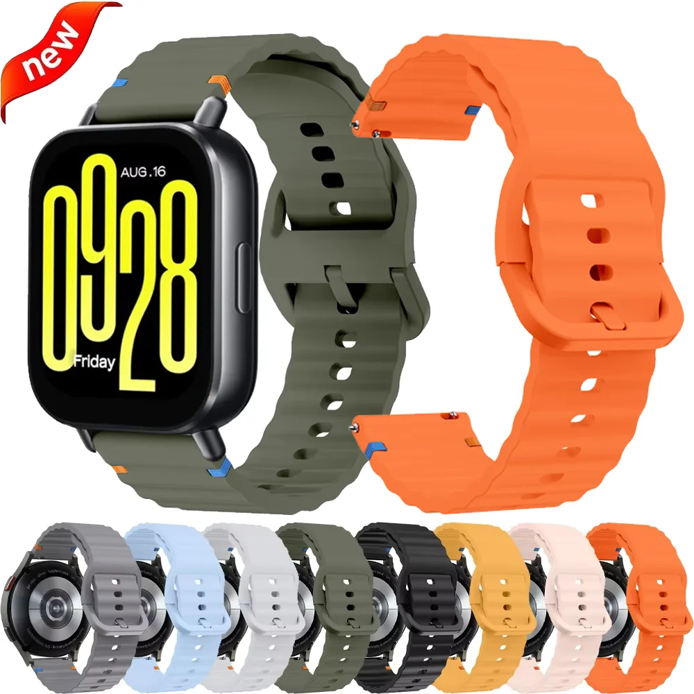 18/20/22mm Silicone Strap For Redmi Watch 5 Active/Lite Sports Bracelet for Huawei Watch GT7-6-5-4 GT Runner 2 Fashion Accessory