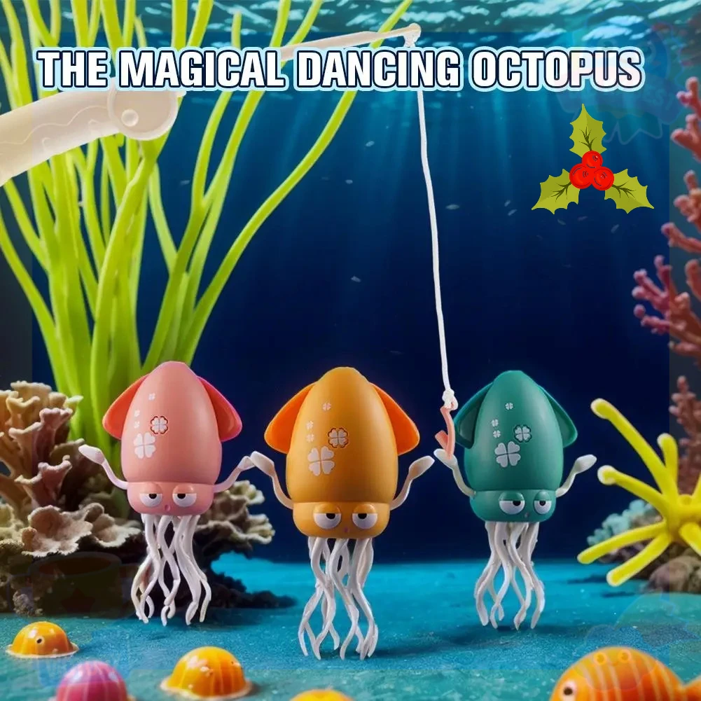 Juguete Mini juguetes de pulpo eléctricos de descompresión para gatear, luces LED para evitar obstáculos, juguete de baile eléctrico Musical, patente de marca