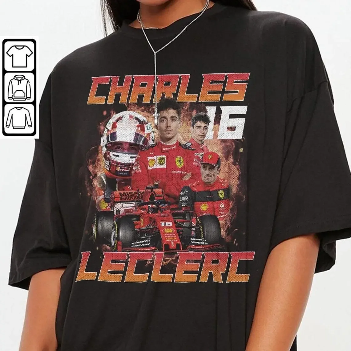 تشارلز لوكلير V1 قميص تشارلز لوكلير سباق 90s خمر المحملة تشارلز لوكلير K1 ريترو خمر الجرافيك سباق الهدايا تي شيرت