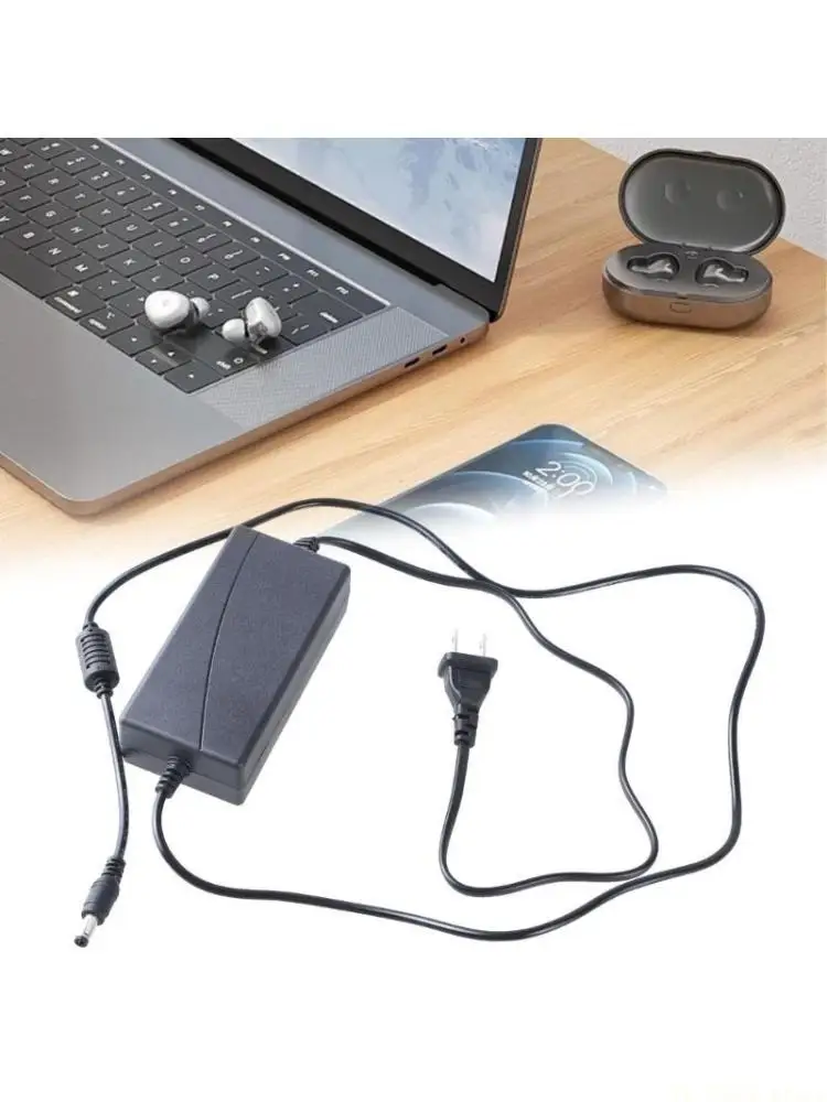 E56B 24Volt 2A Power Adapter Supply to 5.5x2.5mm Plug 24V 2Amp Power Supply Wall Plug 148cm Cord for LED Light Strips