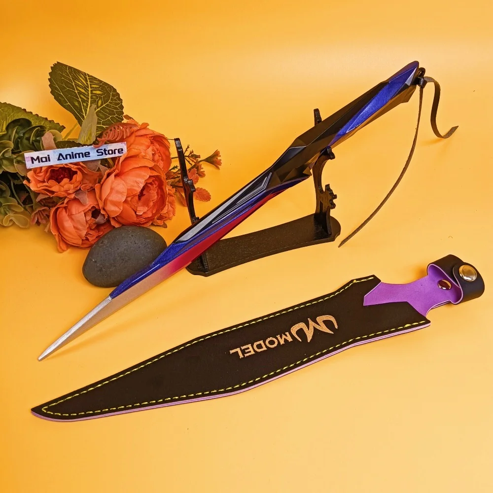 11인치 게임 발로란트 카타나 검 실제 크기 일본 카타나 사무라이 금속 애니메이션 코스프레 소품 강철 닌자 나이프 블레이드 장난감 선물