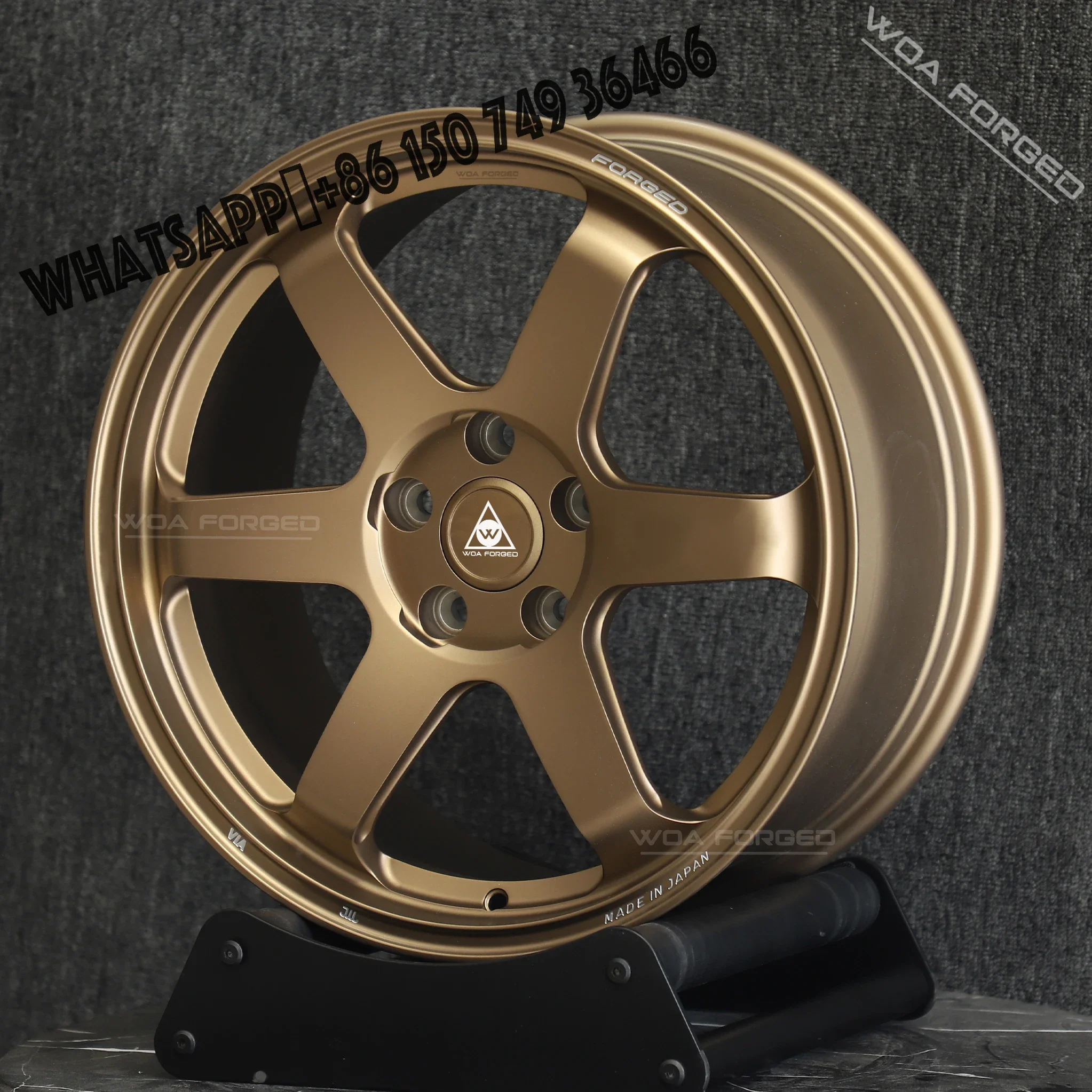 

Bronze TE37 SAGA S-Plus Single Six-Spoke Forged Wheels Aluminum Car Wheels Lightweight 5x120 5x112 Single Disc Fit Passenger