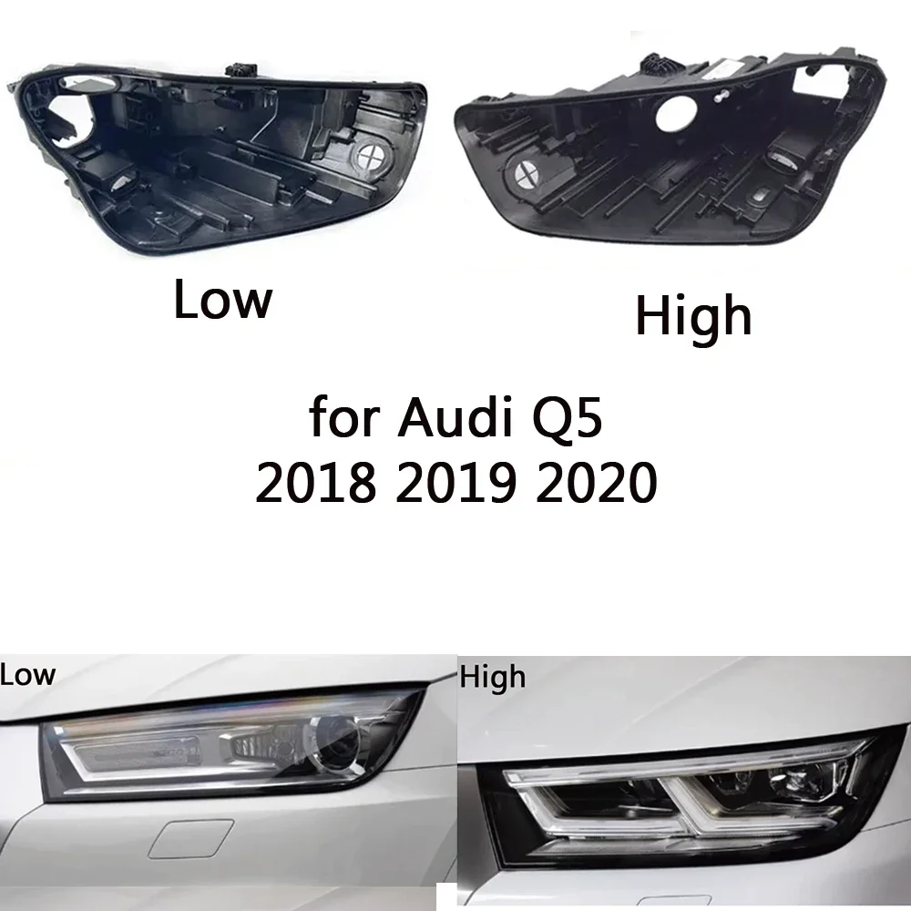 

HTTCY Базовая крышка передней фары для Audi Q5 2018 2019 2020 Задняя крышка фары Задняя крышка корпуса фары Крышка корпуса