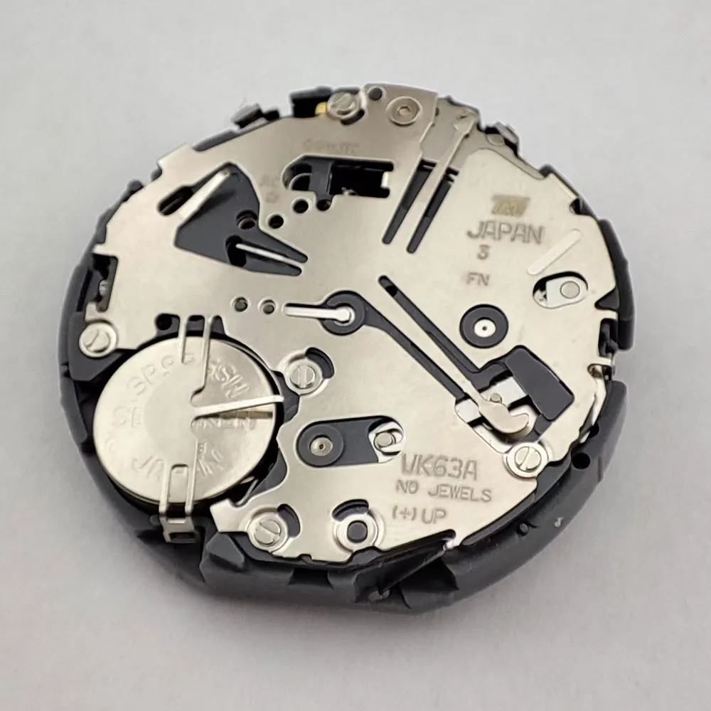 VK63A Movement Quartz Watch Date Chronograph Watch Movement For VK Series VK63/VK63A Watch Single Calend At 3/6 O'clock Date