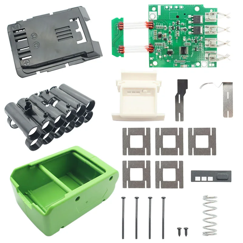 Imagem -02 - Li-ion Case Caixa de Bateria Carregamento Proteção Placa de Circuito Pcb Led Indicador Digital 24v Bateria de Lítio Caixas