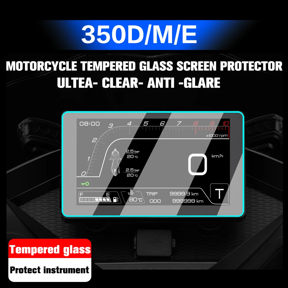 Motorcycle Cluster Scratch Protection Film High-definition Screen Protector tempered glass For ZONTES ZT350E ZT350D ZT350M 350E