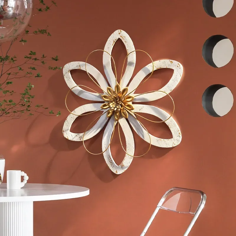 American Country Wooden Flower Wall Pendant Home Soft Decor Bar Restaurant Room Wall Decoration