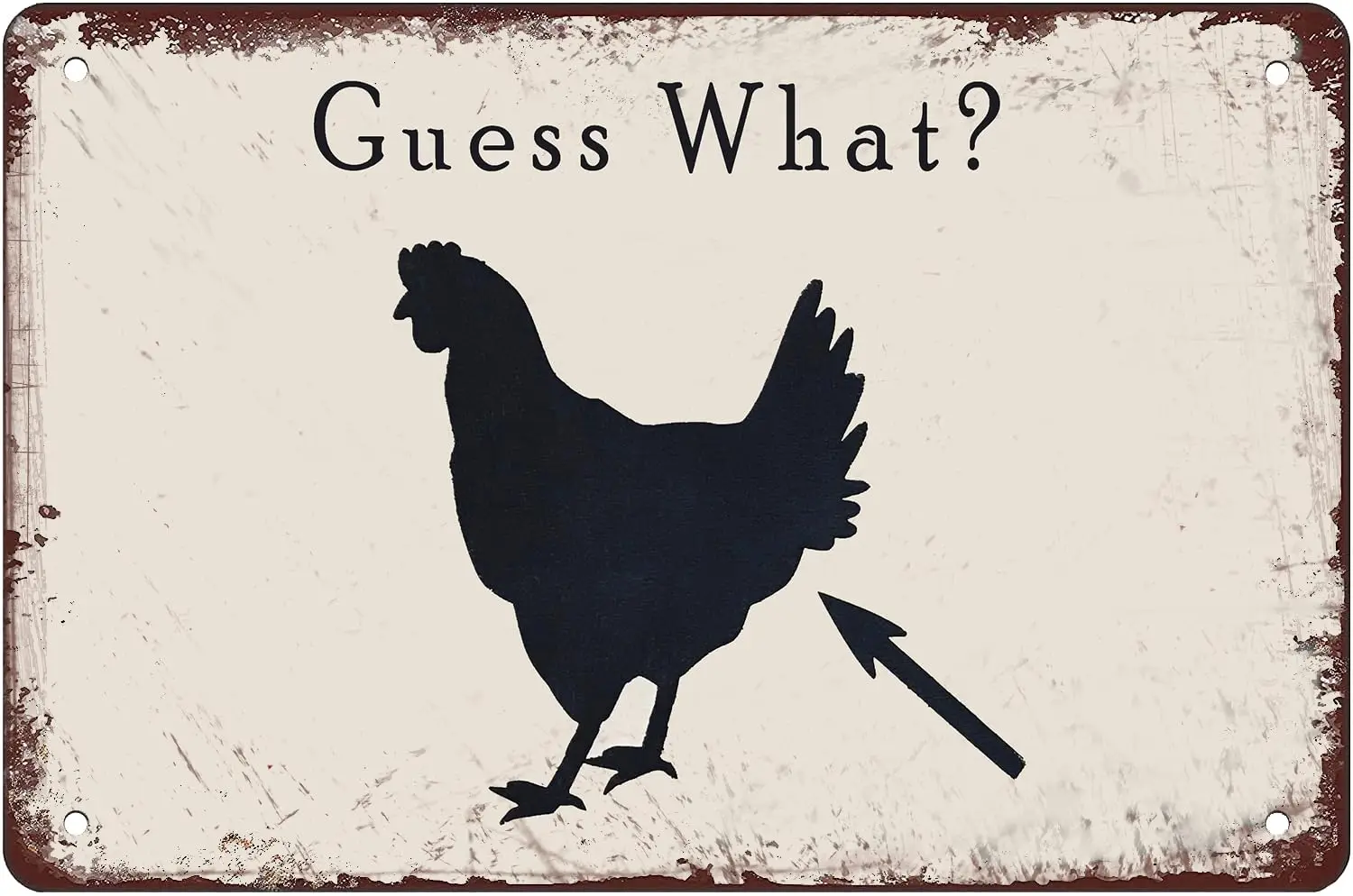 What Chicken Butt Funny Signs Chicken Sign Vintage Metal Signs Chickens Poster Wall Art Decor Iron Painting Retro Novelty Coffee