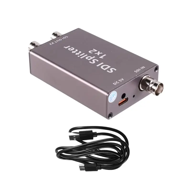 SDI Splitter 3G-SDI /HD-SDI 1 Single Input 2 Out SDI Out Splitter 1X2 Full HD 1080P Supports SDI Loop Out